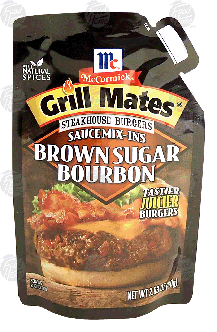 Mc Cormick Grill Mates Steakhouse Burgers; brown sugar bourbon sauce mix-ins Full-Size Picture